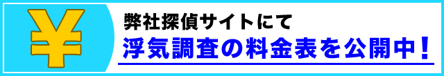 弊社探偵サイトにて浮気調査の料金表を公開（料金表はHPの左メニューにあります）